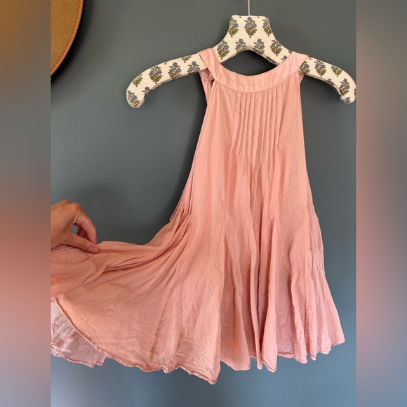 FREE PEOPLE pleated tank top peachy pink sz small - Picture 3 of 6